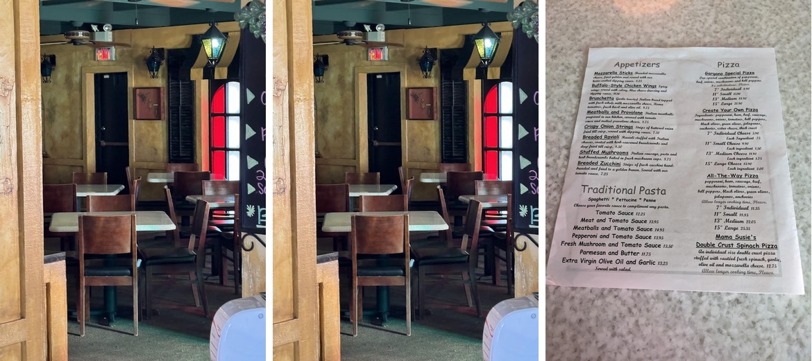 Villa Gargano Italian Restaurant Menu
